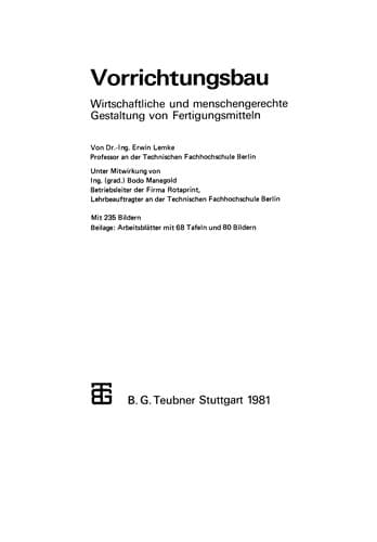 Tapa de Vorrichtungsbau