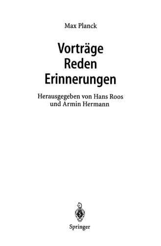 Tapa de Vorträge Reden Erinnerungen