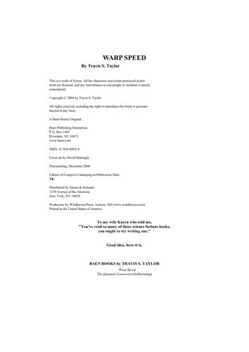 Tapa de Warp speed