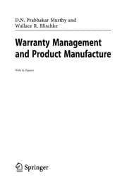 Tapa de Warranty management and product manufacture