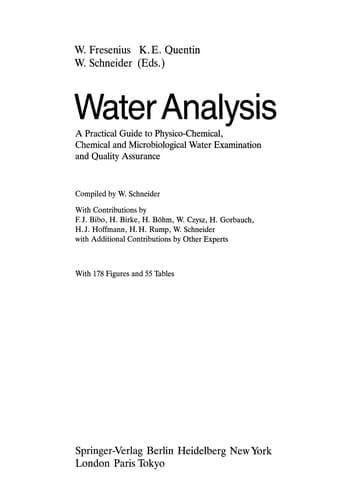 Tapa de Water Analysis