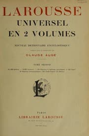 Tapa de Larousse universel en 2 volumes
