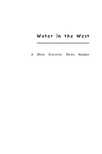 Tapa de Water in the West