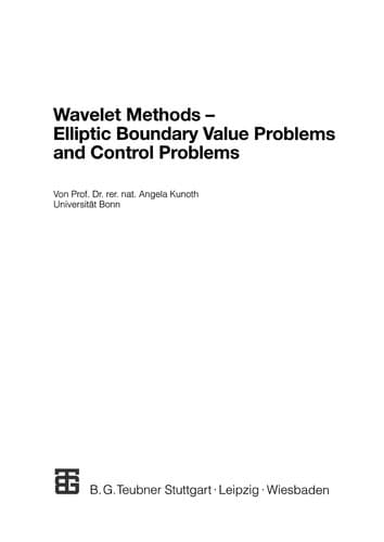 Tapa de Wavelet Methods -- Elliptic Boundary Value Problems and Control Problems