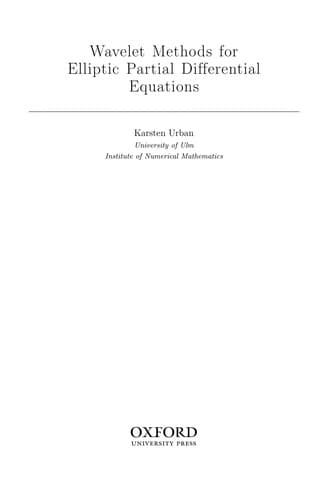Tapa de Wavelet methods for elliptic partial differential equations