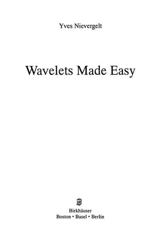 Tapa de Wavelets Made Easy