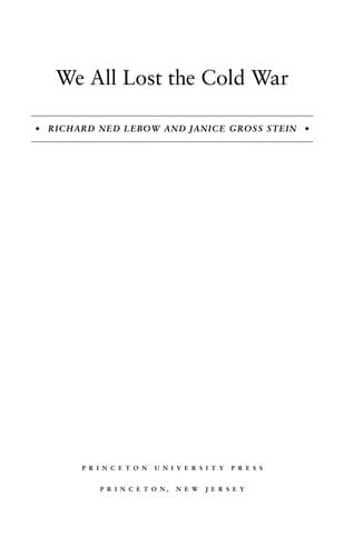 Tapa de We all lost the Cold War