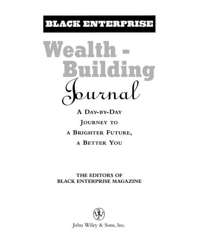 Tapa de Wealth-building journal