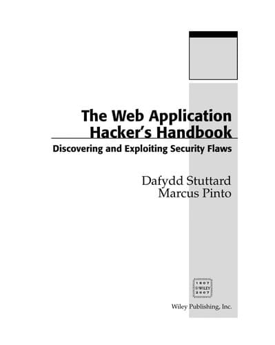Tapa de The web application hacker's handbook