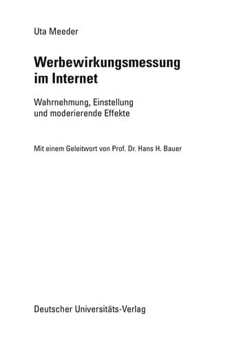 Tapa de Werbewirkungsmessung im Internet