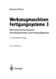 Tapa de Werkzeugmaschinen Fertigungssysteme 3