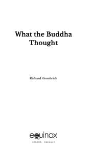 Tapa de What the Buddha thought