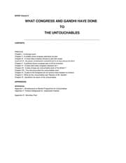 Tapa de What Congress and Gandhi have done to the untouchables
