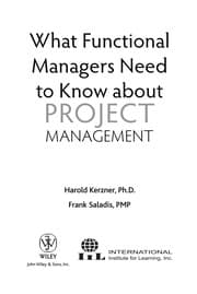Tapa de What functional managers need to know about project management