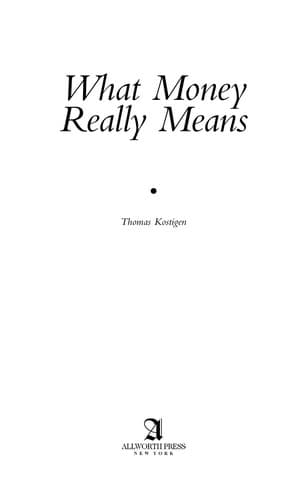 Tapa de What money really means