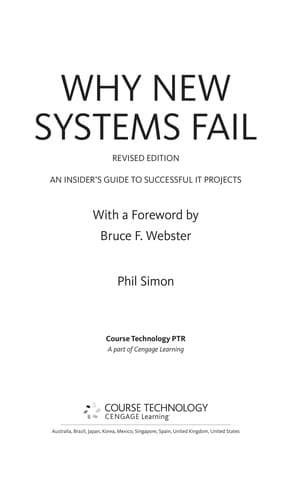 Tapa de Why new systems fail