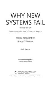 Tapa de Why new systems fail