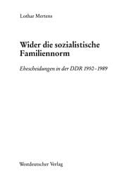 Tapa de Wider die sozialistische Familiennorm