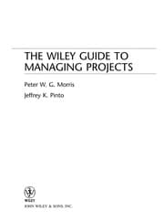 Tapa de The Wiley guide to managing projects