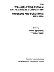 Tapa de William Lowell Putnam Mathematical Competition, 1965-1984