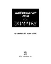 Tapa de Windows Server 2008 For Dummies