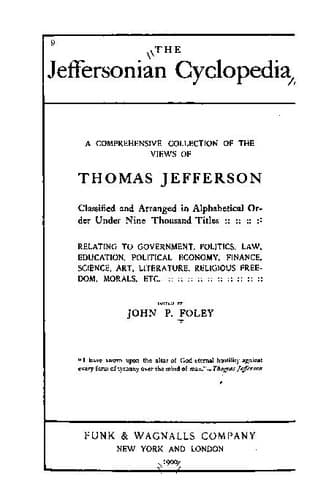 Tapa de The Jeffersonian cyclopedia