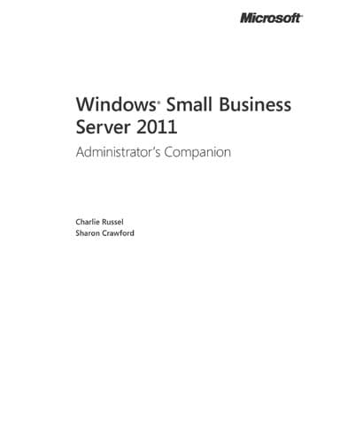 Tapa de Windows Small business server 2011