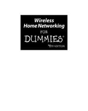 Tapa de Wireless home networking for dummies