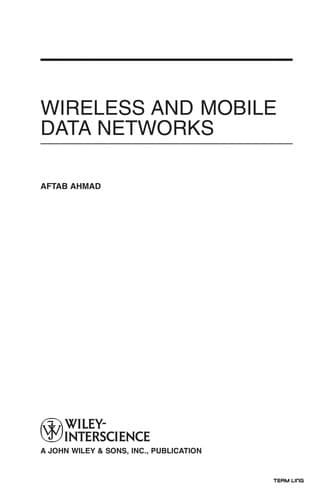 Tapa de Wireless and mobile data networks