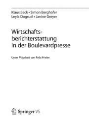 Tapa de Wirtschaftsberichterstattung in der Boulevardpresse
