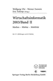 Tapa de Wirtschaftsinformatik 2003 Band II