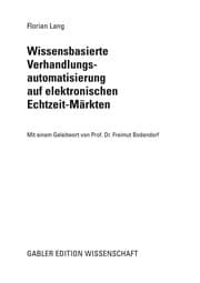 Tapa de Wissensbasierte Verhandlungsautomatisierung auf elektronischen Echtzeit-Märkten