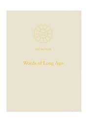 Tapa de Words of long ago