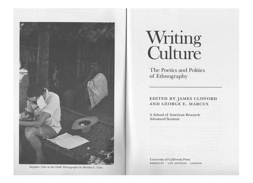 Tapa de Writing Culture