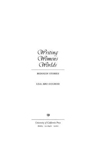 Tapa de Writing women's worlds