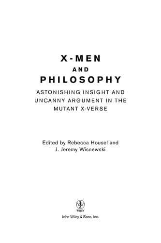 Tapa de X-men and philosophy
