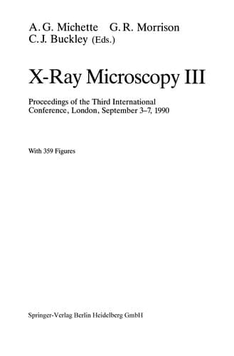 Tapa de X-ray microscopy III