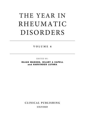 Tapa de The year in rheumatic disorders