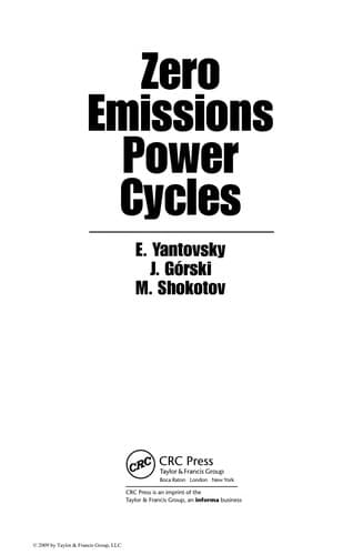 Tapa de Zero emissions power cycles