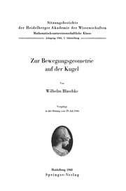 Tapa de Zur Bewegungsgeometrie auf der Kugel