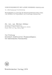 Tapa de Zur Färbung anionisch modifizierter Polyamidfasern mit kationischen Farbstoffen