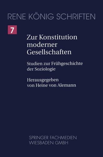 Tapa de Zur Konstitution moderner Gesellschaften