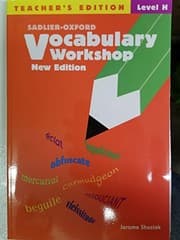 Tapa de Vocabulary Workshop: Level H Teacher's Edition by Shostak, Jerome (2005) Paperback