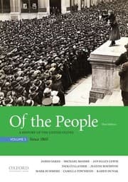 Tapa de Of the People: A History of the United States, Volume 2: Since 1865