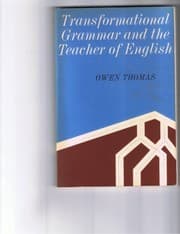 Tapa de Transformational Grammar and the Teacher of English