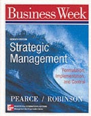 Tapa de Strategic Management: Formulation, Implementation and Control (Mcgraw-Hill International Editions: Management and Organization Series)