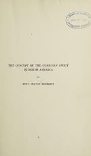 Tapa de Concept of the Guardian Spirit in North America