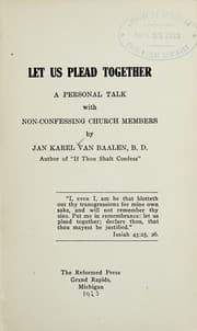 Tapa de Let us plead together