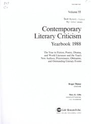 Tapa de Contemporary Literary Criticism Yearbook 1988