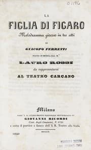 Tapa de La figlia di Figaro